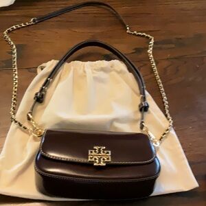 Tory Burch Brown and Gold Crossbody Bag